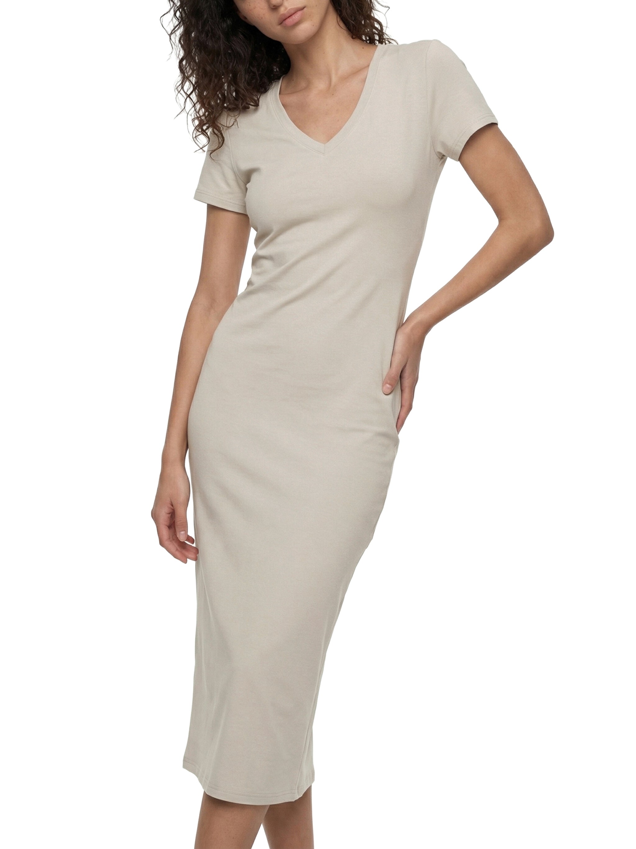 WOMEN'S V-NECK LONG DRESS