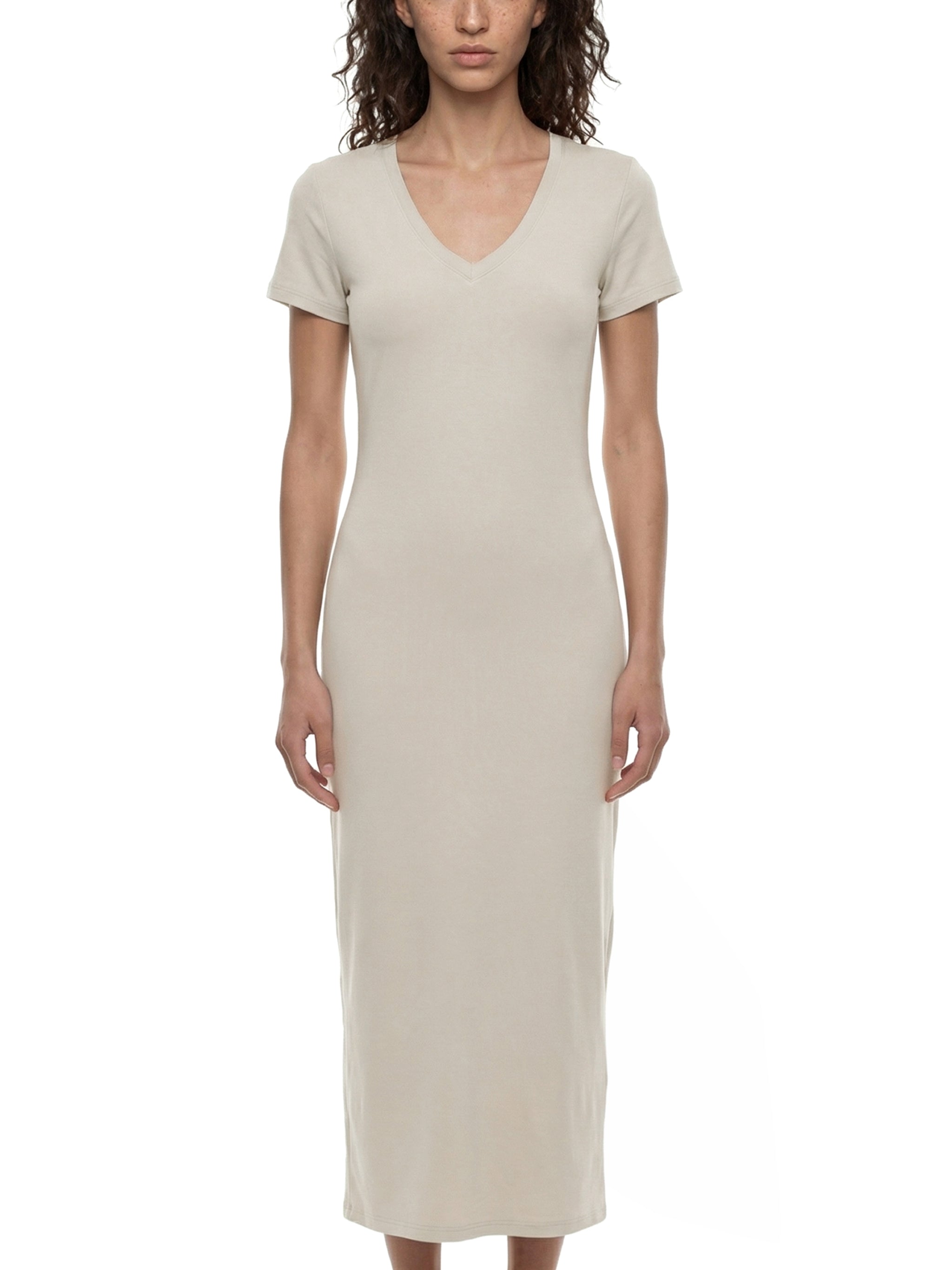 WOMEN'S V-NECK LONG DRESS