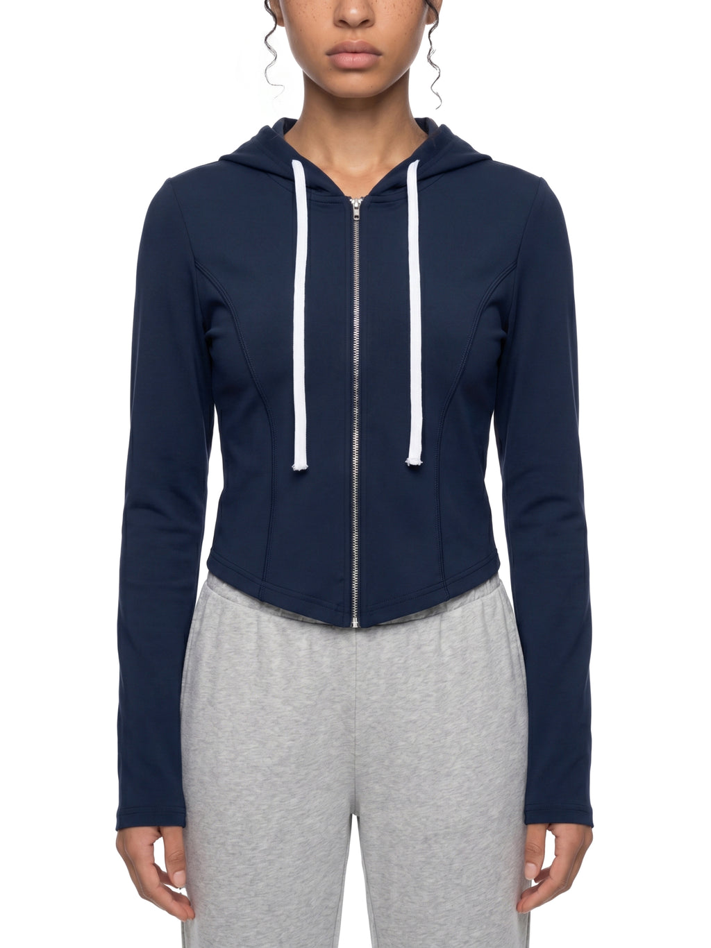 WOMEN'S SLIM ZIPPER HOODIE