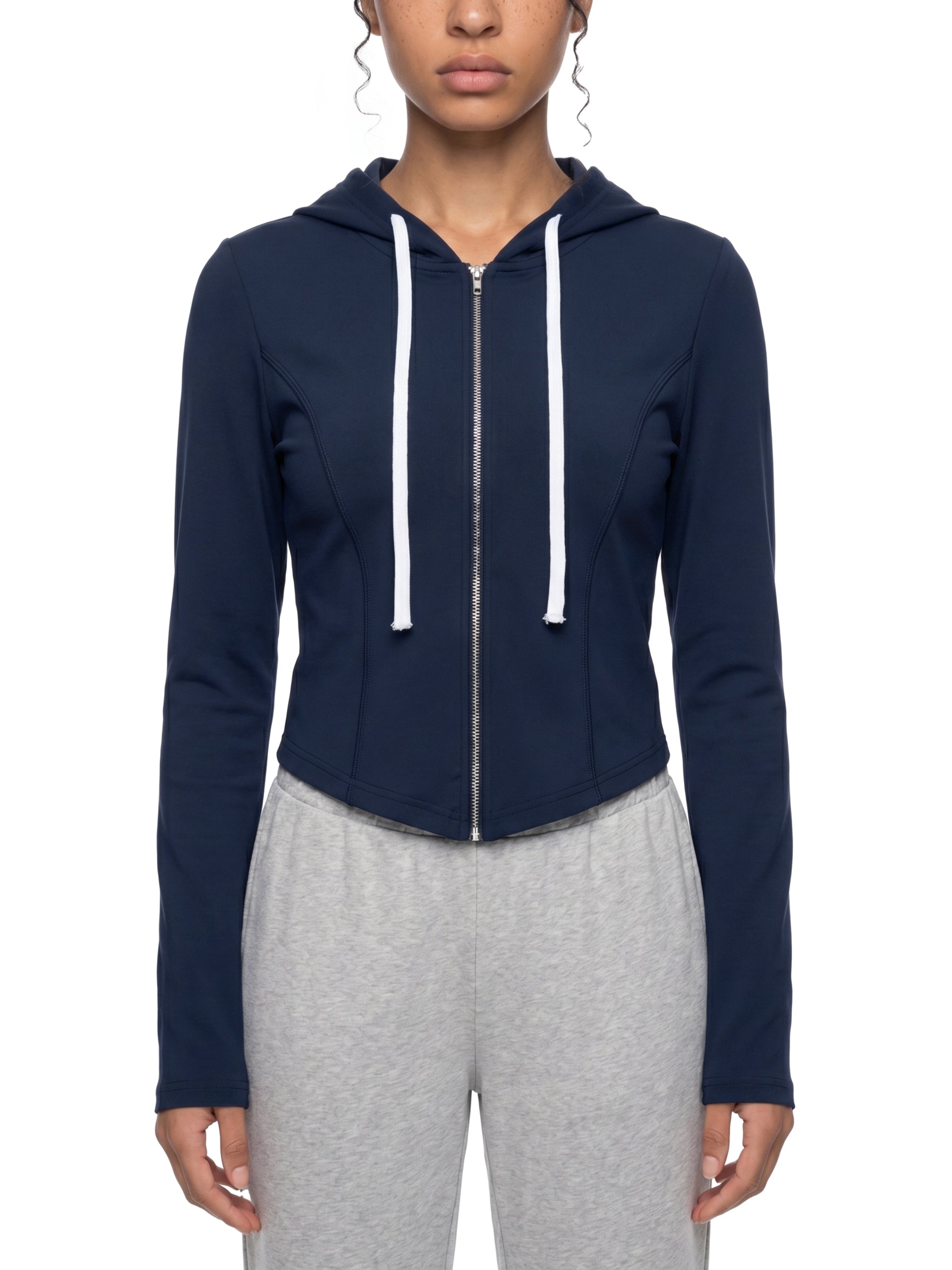 WOMEN'S SLIM ZIPPER HOODIE