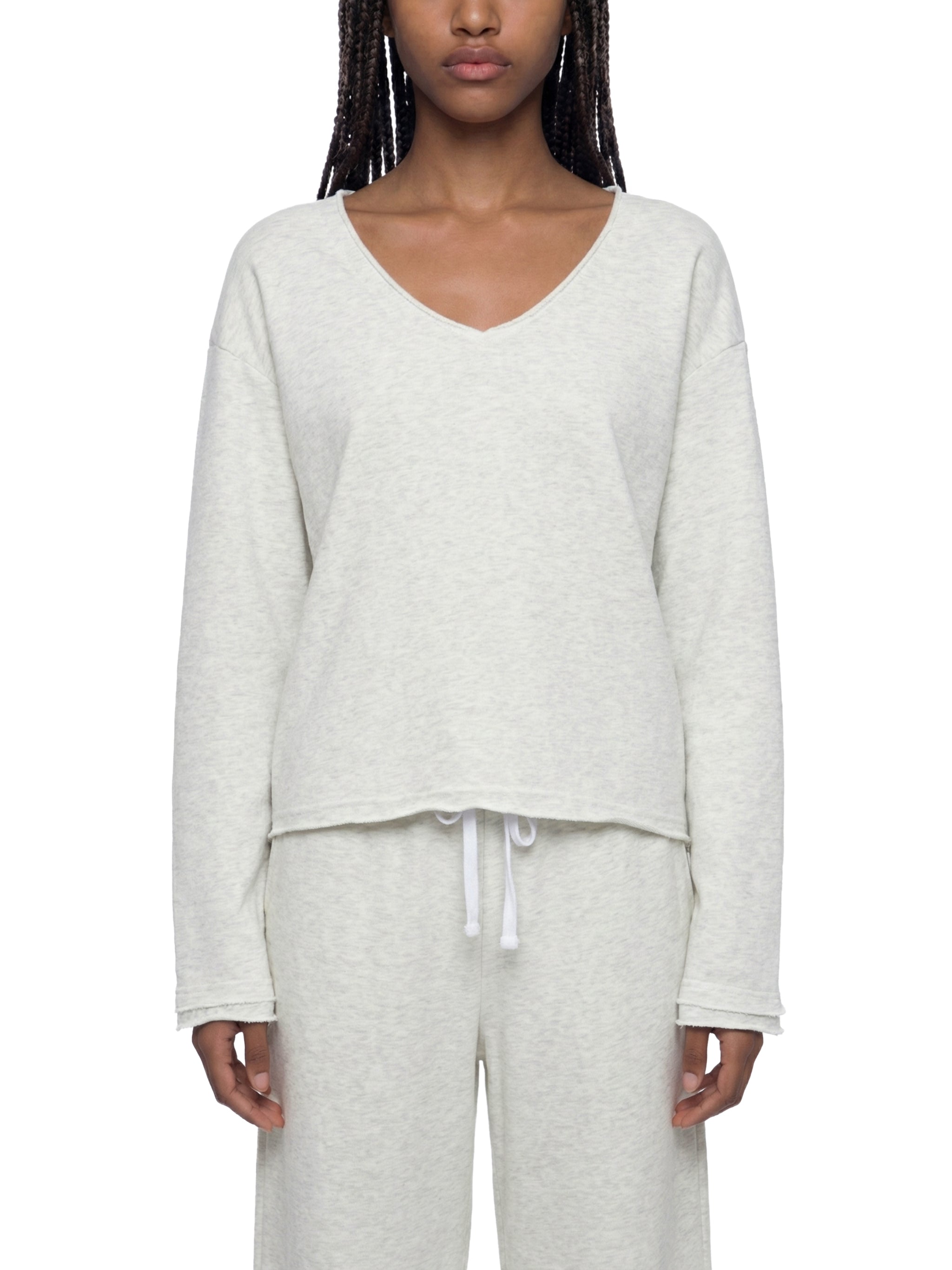 WOMEN'S RAW HEM LONGSLEEVE