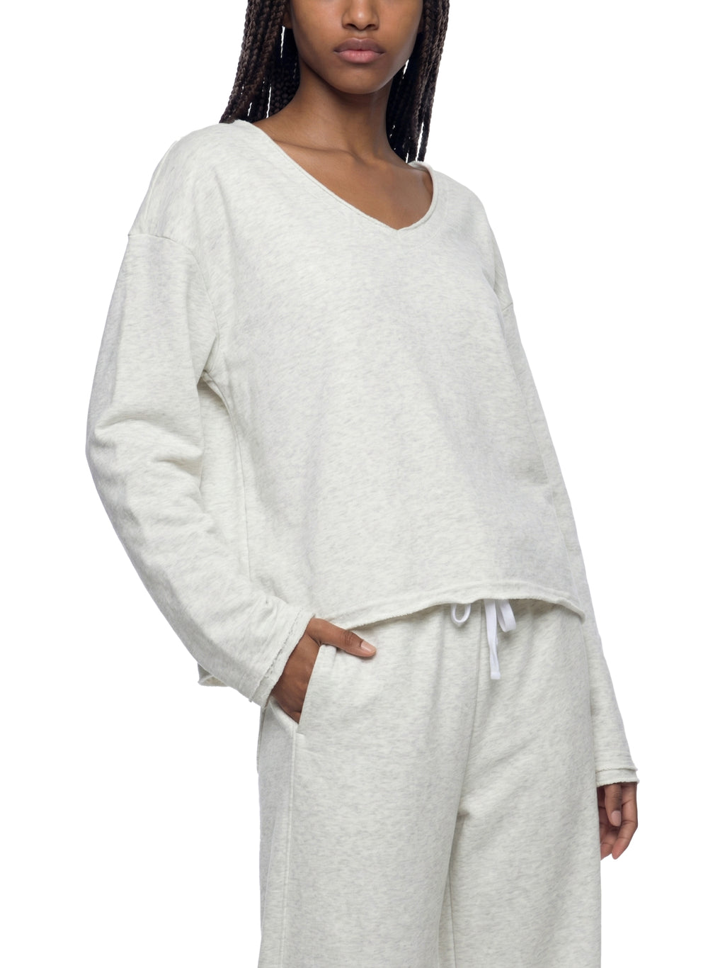 WOMEN'S RAW HEM LONGSLEEVE