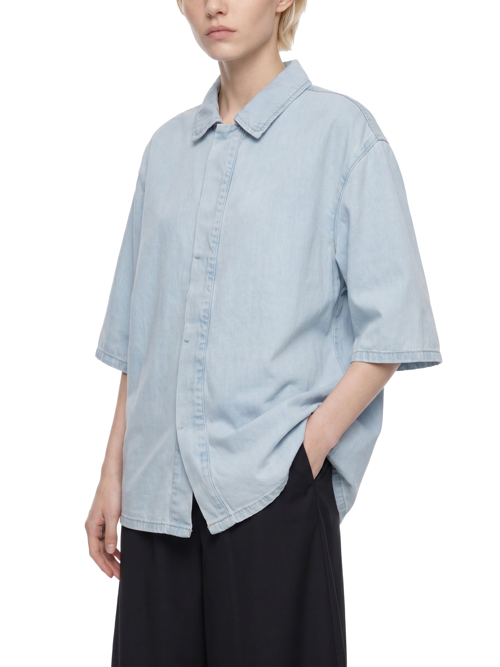 VINTAGE WASHED LYOCELL BUTTON UP