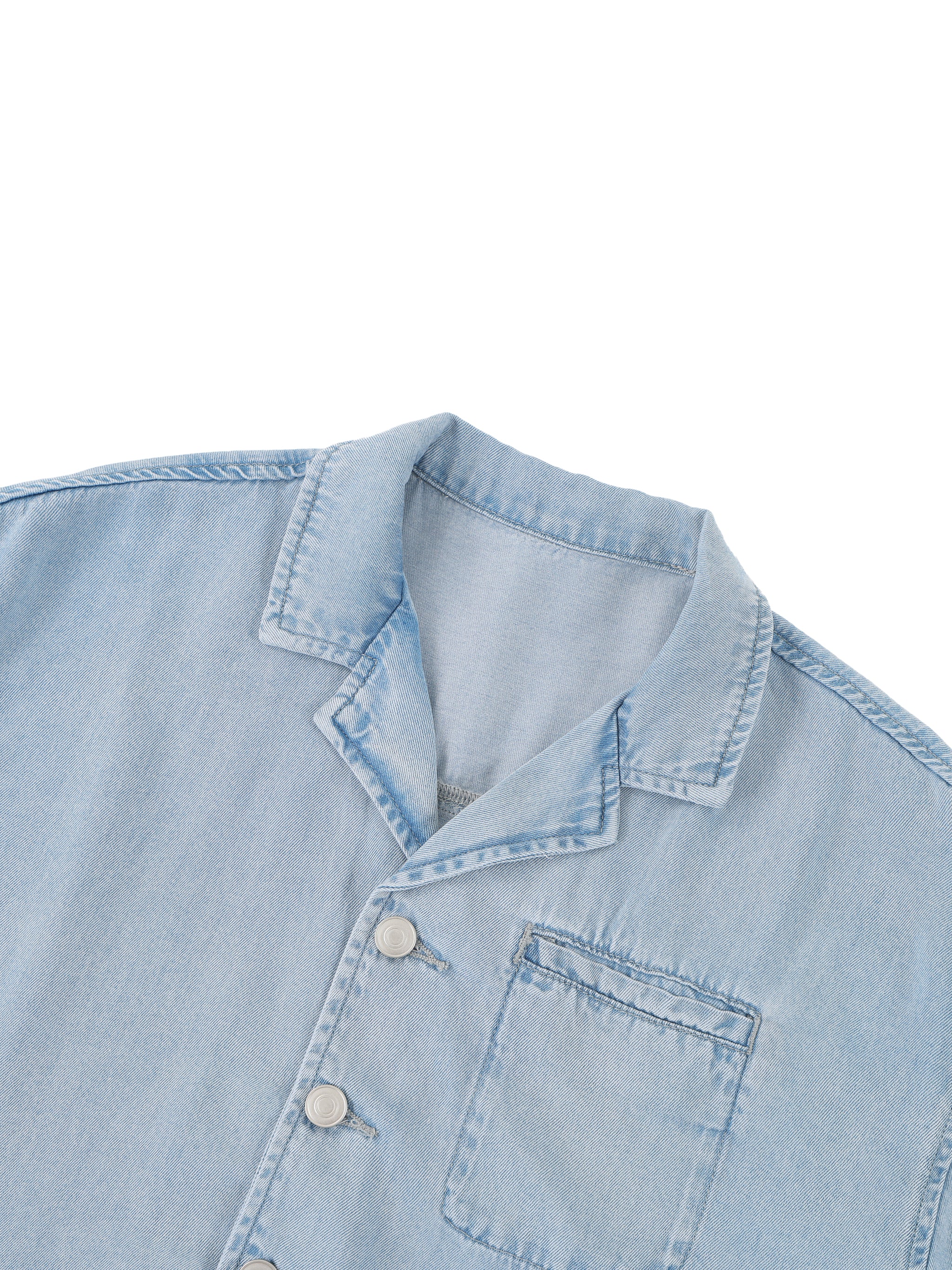 WOMEN'S 100% LYOCELL CROPPED BUTTON UP