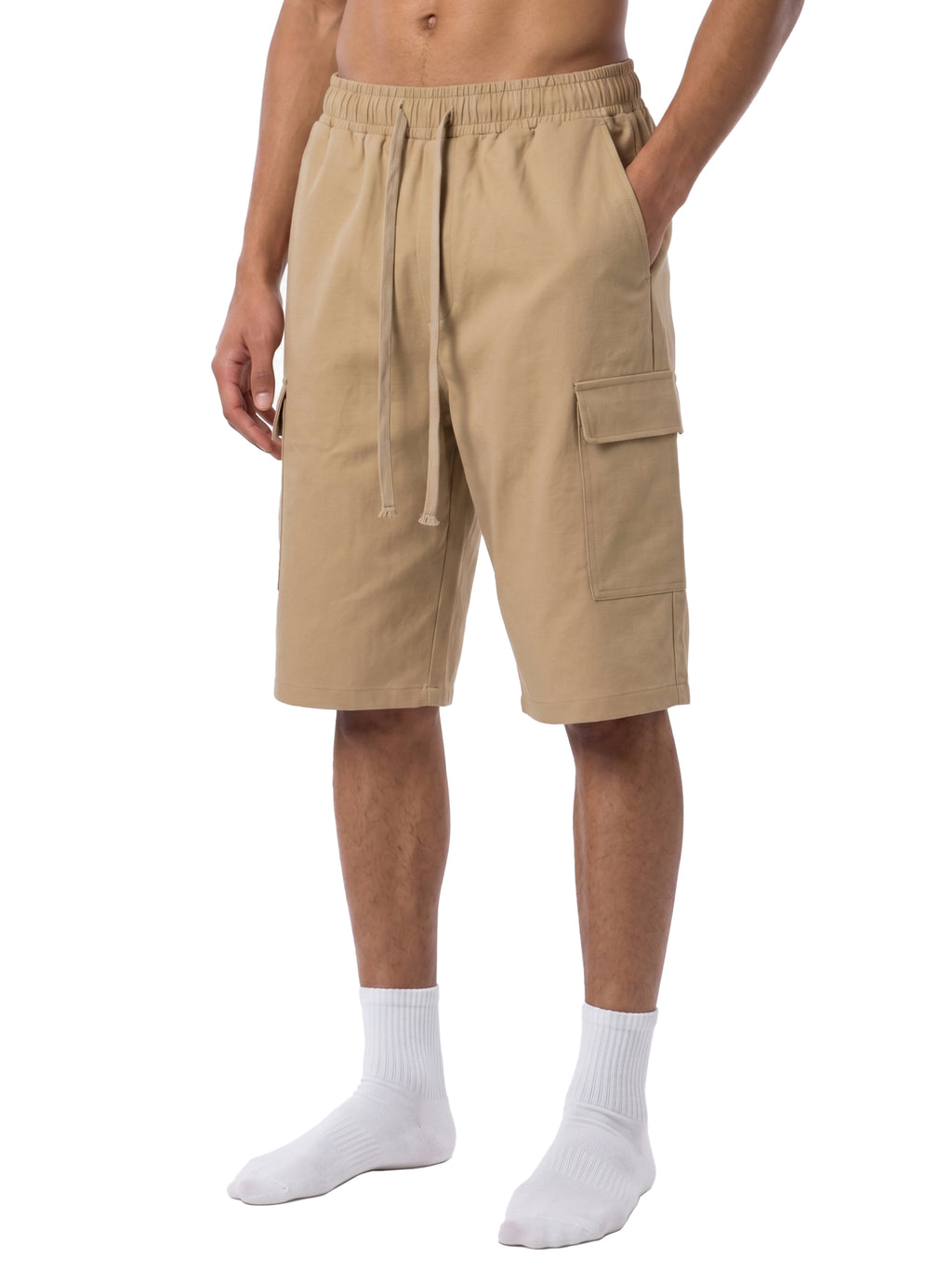 DRAWSTRING CARGO SHORTS