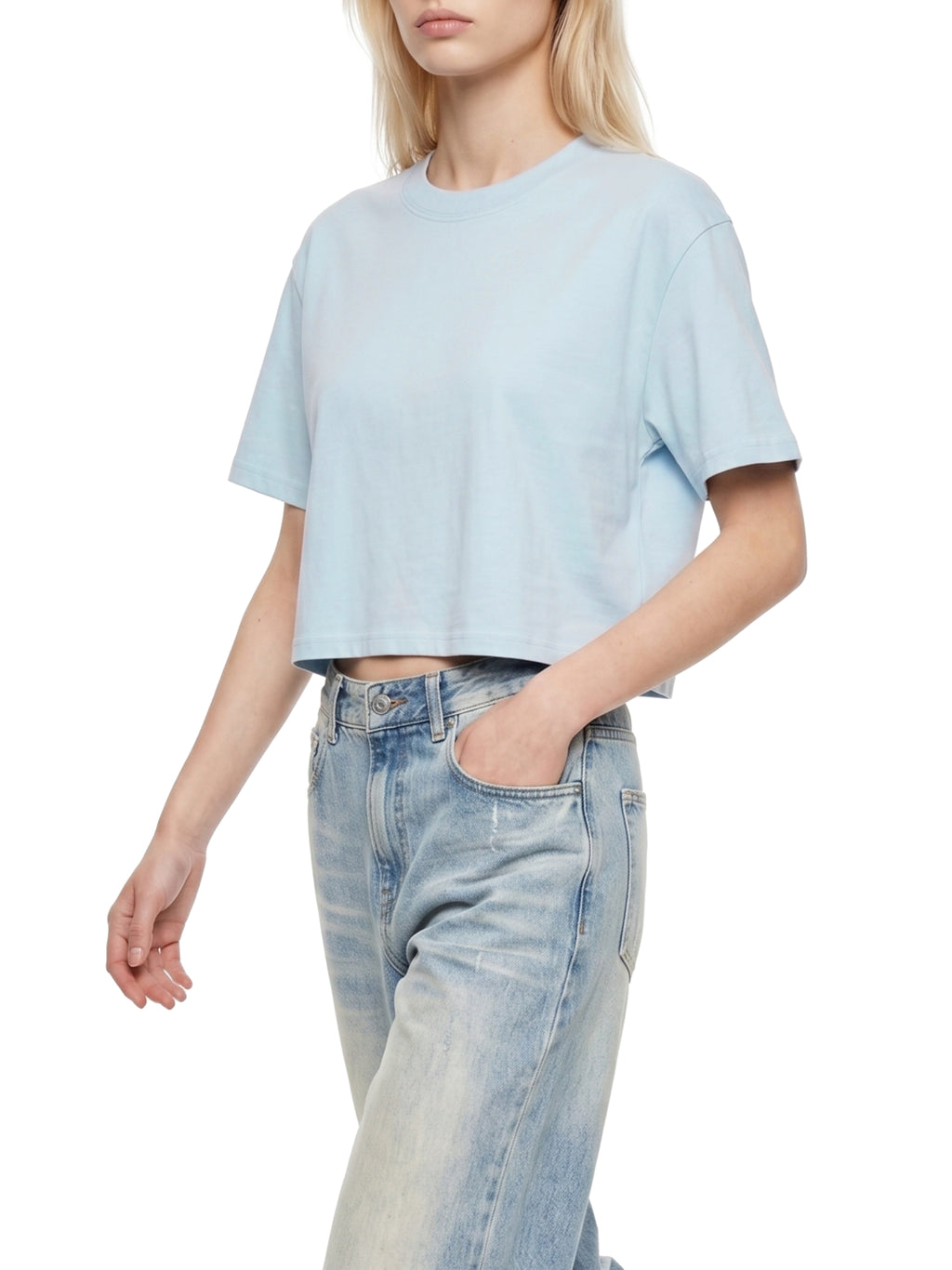 WOMEN'S MINERAL WASHED CROP TOP