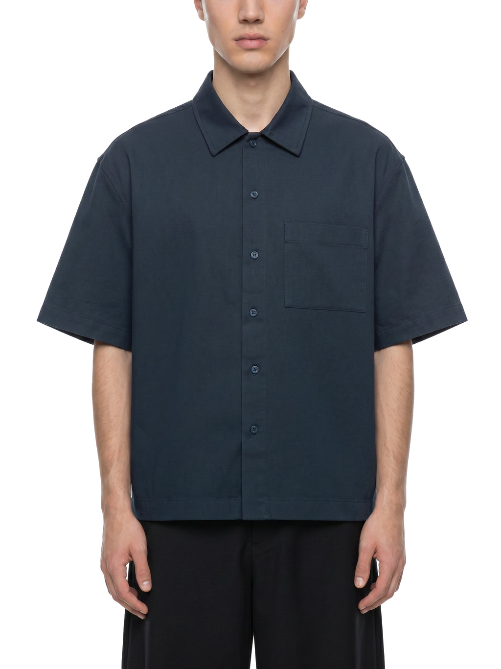 100% COTTON POCKET BUTTON UP
