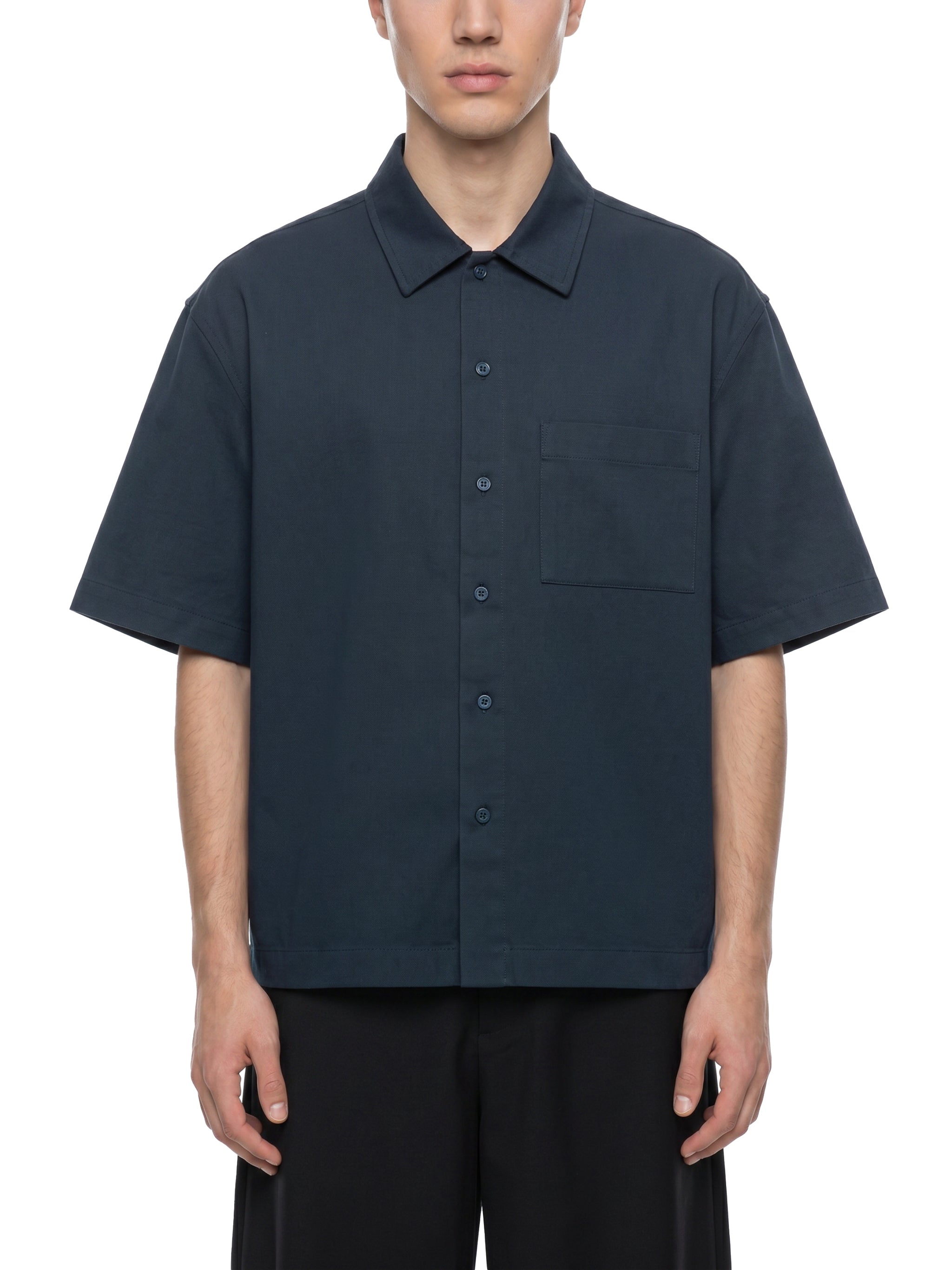 100% COTTON POCKET BUTTON UP