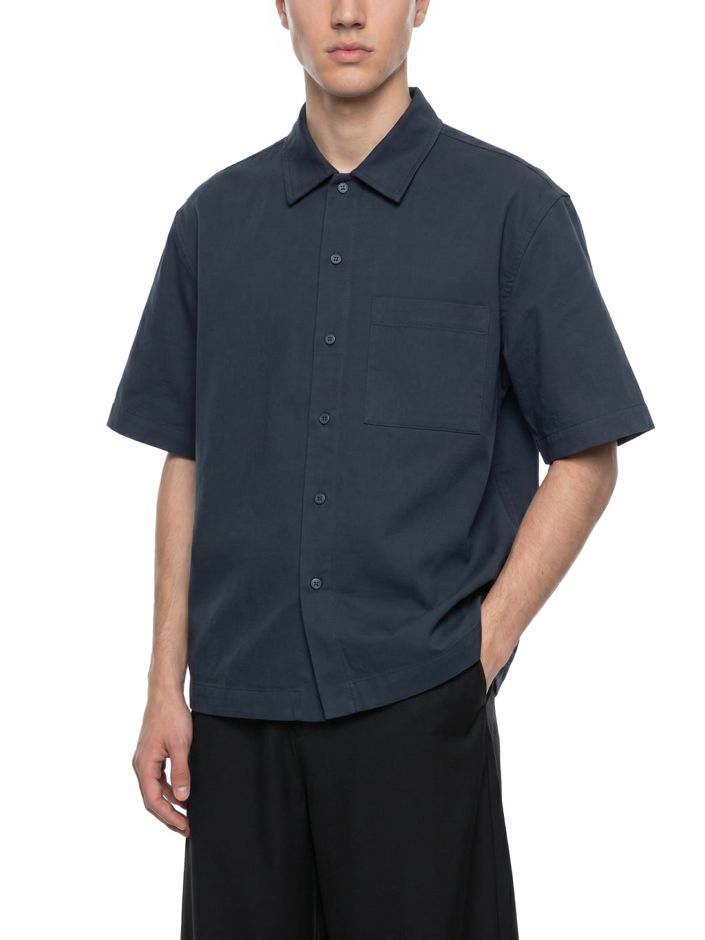 100% COTTON POCKET BUTTON UP