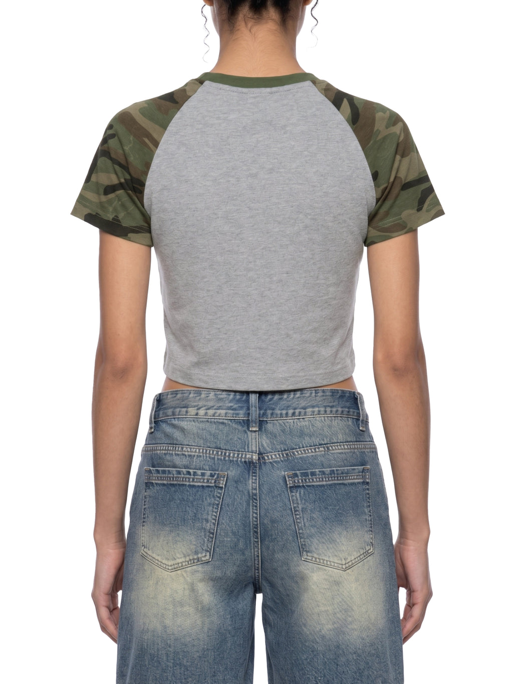 WOMEN'S CAMO RAGLAN BABY TEE